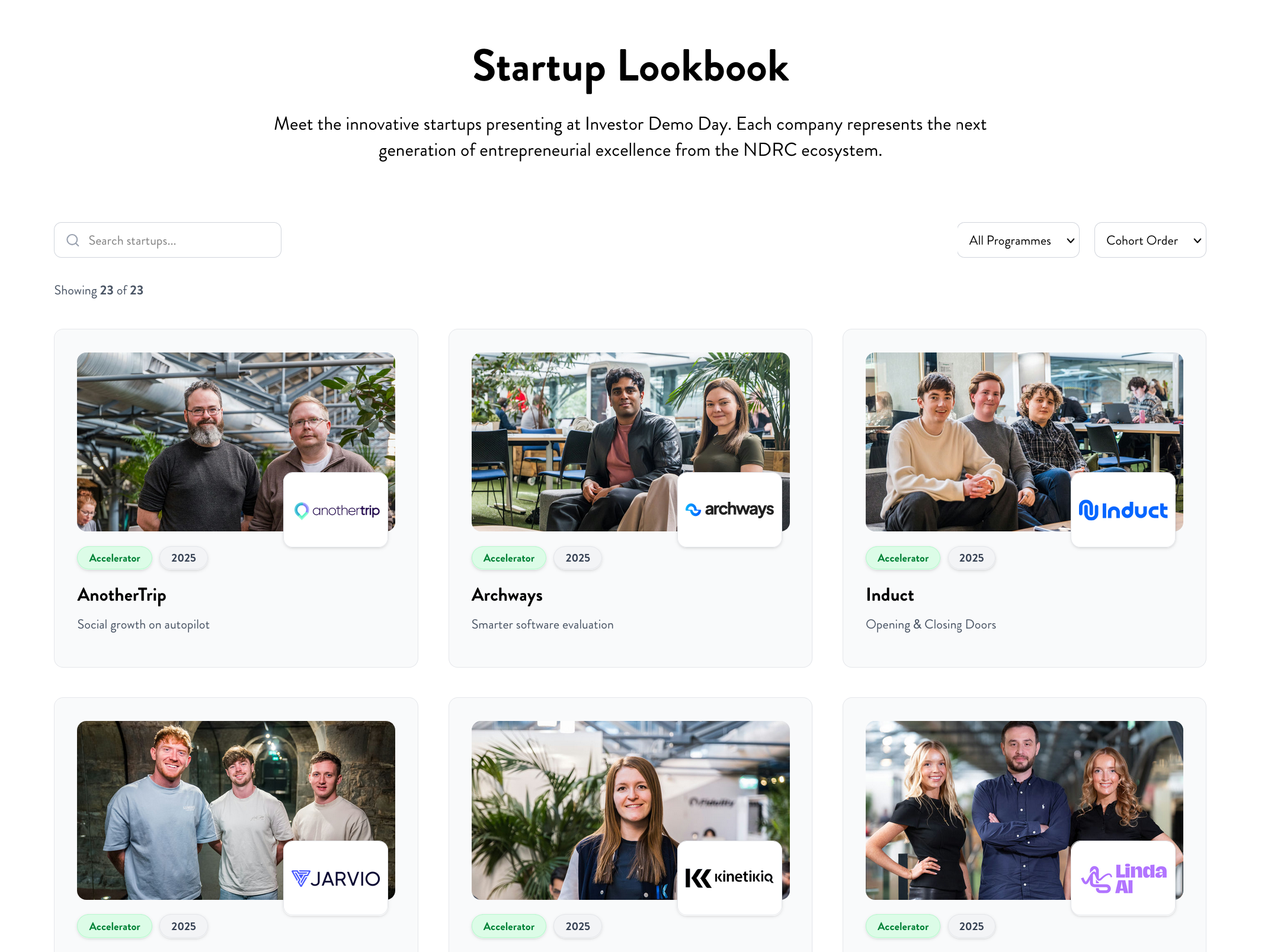 NDRC Investor Demo Day - Custom web development project by Will Carkner. Showcase site for Ireland's next wave of startups. Clean, focused, built to impress the people writing checks.